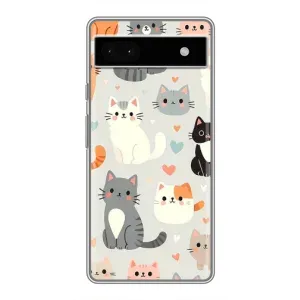 Чохол з малюнком кіт на Google Pixel 6a (Колаж котів)