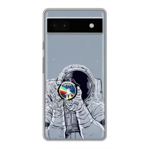 Чехол NASA для Google Pixel 6a (AlphaPrint) (Космонавт фото)