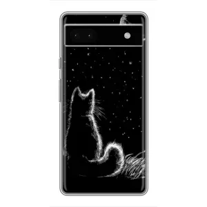 Чехол с принтом для Google Pixel 6a (AlphaPrint) Модные коты
