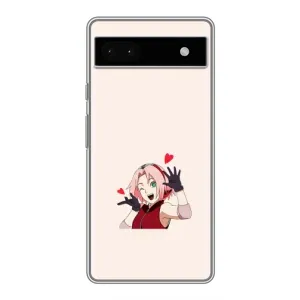 Чехлы Персонажи Аниме Наруто для Google Pixel 6a (AlphaPrint) (Лайк Сакура)