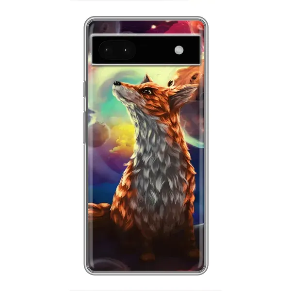 Чехол с принтом «Лисица в космосе» для Google Pixel 6a