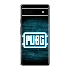 Чехол PUBG для Гугл Пиксель 6а (AlphaPrint) (Лого PUBG)