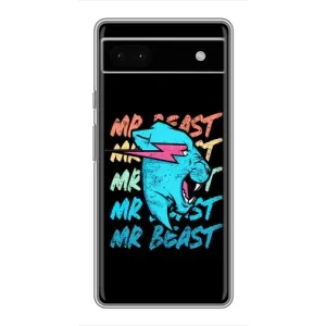 Чехлы Мистер Бист для Гугл Пиксель 6а (logo Mr beast)