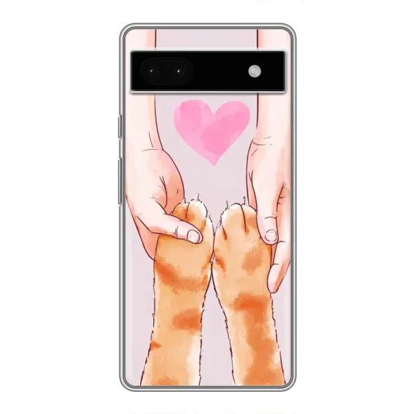 Чохол з принтом «Любовь до котиків» для Google Pixel 6a