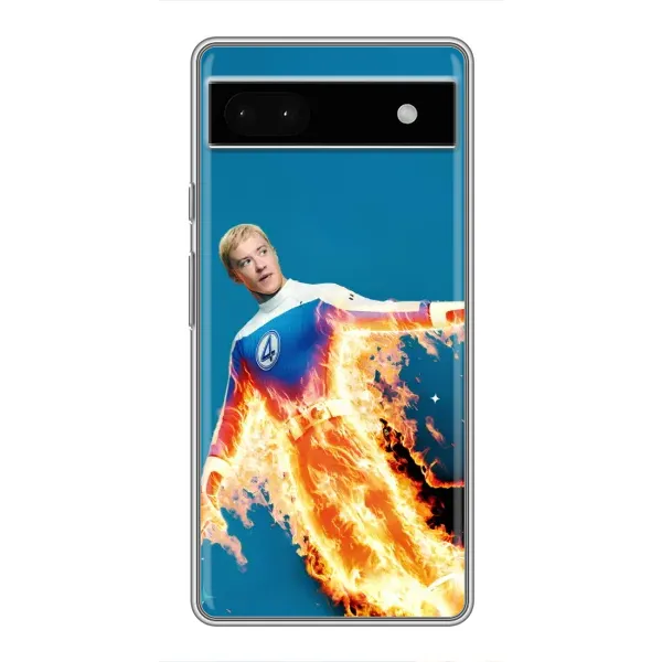 Чехол с принтом «Человек-факел в огне» для Google Pixel 6a Чехол с принтом «Человек-факел в огне» для Google Pixel 6a