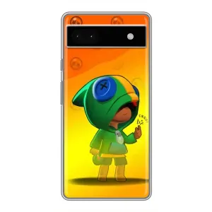 Чехол для Google Pixel 6a Бравл Старс (VPrint) (Мальчик Леон)
