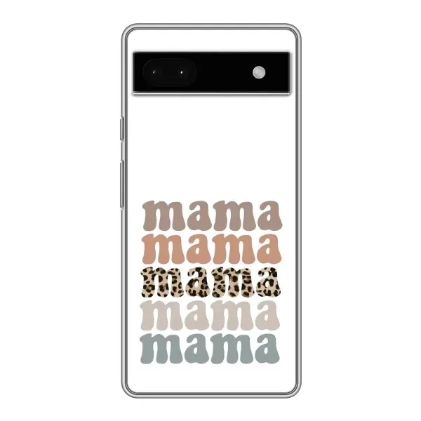 Чехол с принтом «Текстовый коллаж мама» для Google Pixel 6a