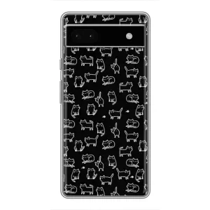 Чохол з принтом для Google Pixel 6a (AlphaPrint) Модні коти (Маленькі котики)