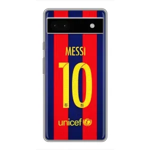 Чехлы Месси для Google Pixel 6a (AlphaPrint) (Messi Barca 10)