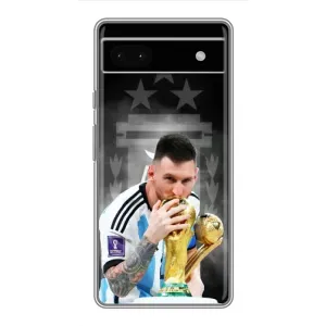 Чехлы для Google Pixel 6a (Leo чемпион) (AlphaPrint) (Месси Чемпион)
