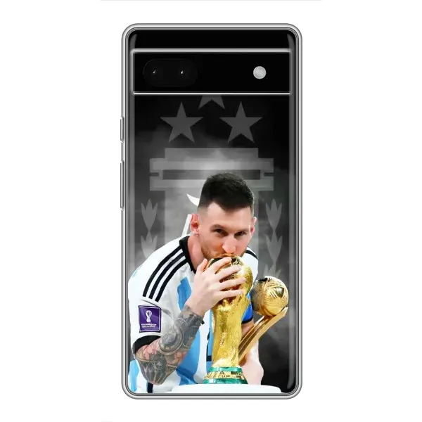 Чехол с принтом «Месси Чемпион» для Google Pixel 6a