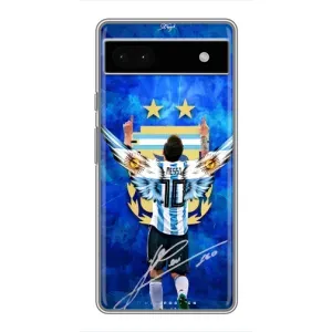 Чехлы для Google Pixel 6a (Leo чемпион) (AlphaPrint) (Месси сборная)