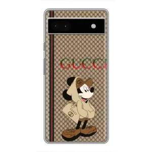 Чехлы ГУЧЧИ для Гугл Пиксель 6а (AlphaPrint) (Mickey GUCCI)