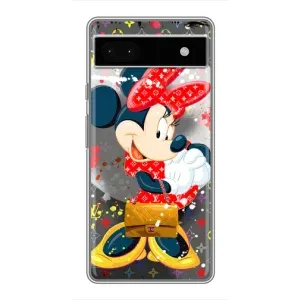 Чехол Disney Mouse Google Pixel 6a (PREMIUMPrint) (Minni с бантиком)