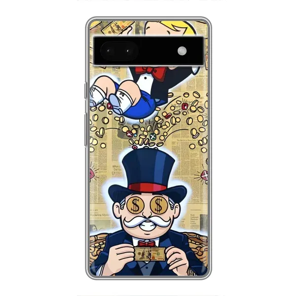 Чехол с принтом «Монополия Мен» для Google Pixel 6a