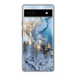 Мраморный чехол на Google Pixel 6a (VPrint) (Нежный мрамор)