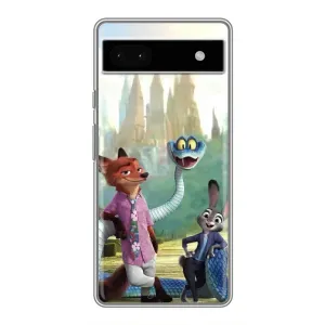 Чехол с принтом «Герои мультфильма Зверополис» для Google Pixel 6a