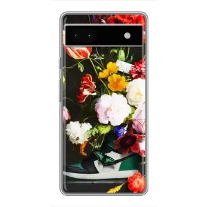 Брендновые Чехлы для Google Pixel 6a - (PREMIUMPrint) (Nike цветы)