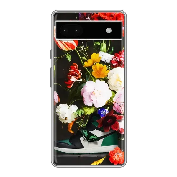 Чехол с принтом «Nike цветы» для Google Pixel 6a