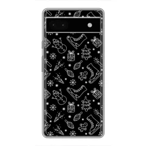 Новогодние, Праздничные Чехлы для Google Pixel 6a - 2024 год (Новогодний фон)