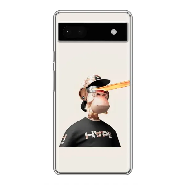 Чохол з принтом «мавпа NFT в окулярах» для Google Pixel 6a