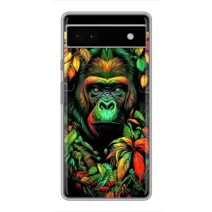 Чехол с Обезьянами Google Pixel 6a - (AlphaPrint) (Обезьяна в тропиках)