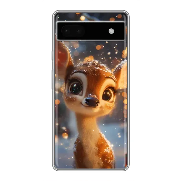 Чехол с принтом «Олененок среди гирлянд» для Google Pixel 6a