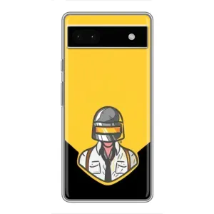 Чехол PUBG для Гугл Пиксель 6а (AlphaPrint) (Пабг в шлеме)