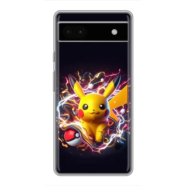 Чохол з принтом «Пікачу з м'ячем» для Google Pixel 6a