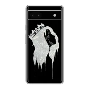 Чехол с Короной Гугл Пиксель 6а - (AlphaPrint) (Принцесса)