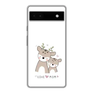 Чехлы для мамы на Google Pixel 6a (Оленята мама и малыш)