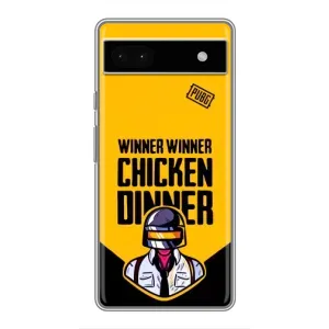 Чехол PUBG для Гугл Пиксель 6а (AlphaPrint) (Pubg шлем)