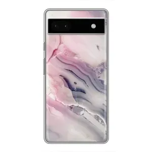 Мраморный чехол на Google Pixel 6a (VPrint) (Пурпурный Мрамор)