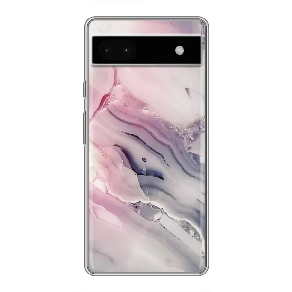 Чехол с принтом «Пурпурный Мрамор» для Google Pixel 6a