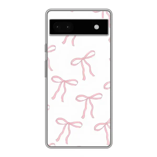 Чохол з принтом «Рожеві бантики» для Google Pixel 6a Чохол з принтом «Рожеві бантики» для Google Pixel 6a