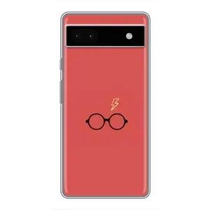 Чехлы с Гарри Поттером для Google Pixel 6a (AlphaPrint) (шрам и очки)