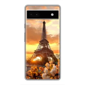Чехол Эйфелева Башня для Google Pixel 6a - (AlphaPrint) (Солнечная башня)