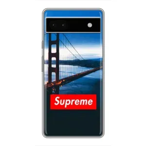 Чехол для Google Pixel 6a с картинкой Supreme (AlphaPrint) (Стиль Supreme)