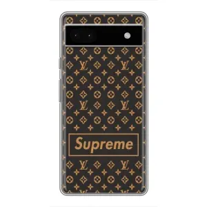 Чехол для Google Pixel 6a с картинкой Supreme (AlphaPrint) (Supreme LV)