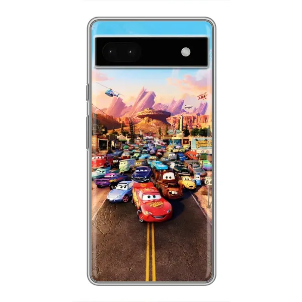 Чехол с принтом «Тачки на трассе» для Google Pixel 6a
