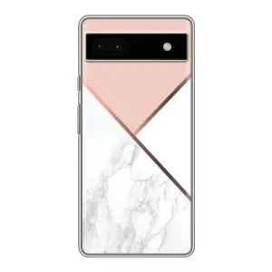 Мраморный чехол на Google Pixel 6a (VPrint) (Тройной мрамор)