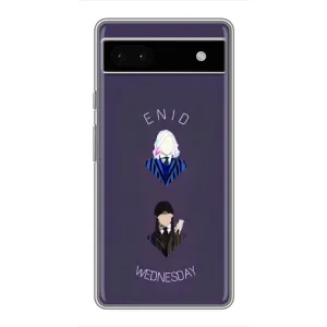 Чехлы Венсдей на Google Pixel 6a Уэнсдей (AlphaPrint) (Уэнздей и подруга)