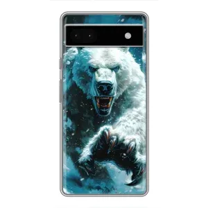 Чехол с картинкой «Хищники» для Google Pixel 6a (Полярный медведь)