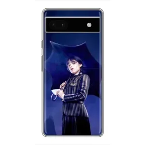 Силиконовый чехол с картинкой для Google Pixel 6a (Венсдей)