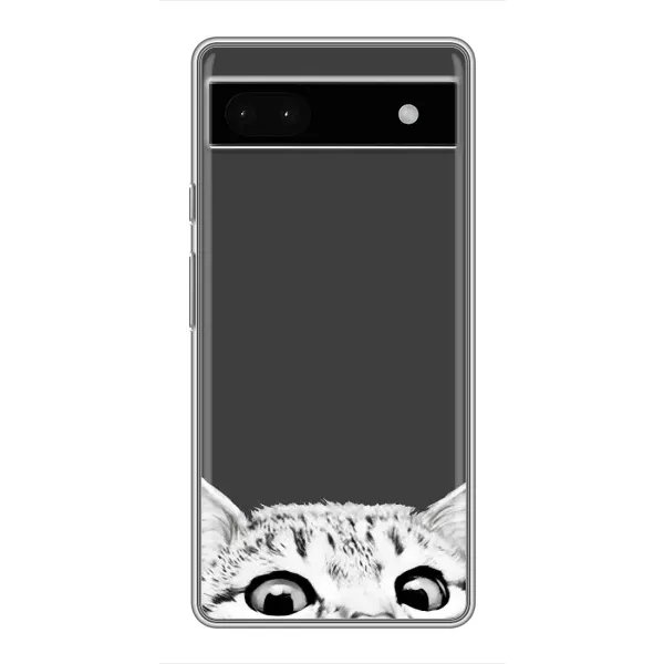 Чохол з принтом «Виглядає котик» для Google Pixel 6a