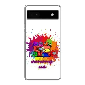 Чехол Амонг Ас для Google Pixel 6a (AlphaPrint) (Яркий АмонгАс)