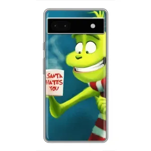 Чехол с принтом «Зеленый Гринч» для Google Pixel 6a