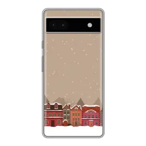 Новогодние, Праздничные Чехлы для Google Pixel 6a - 2024 год (Зимний город)