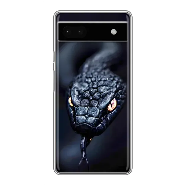Чехол с принтом «Черная змея» для Google Pixel 6a