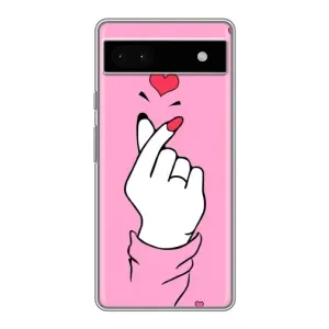 Чохол з принтом для Google Pixel 6a (AlphaPrint - Знак сердечка)